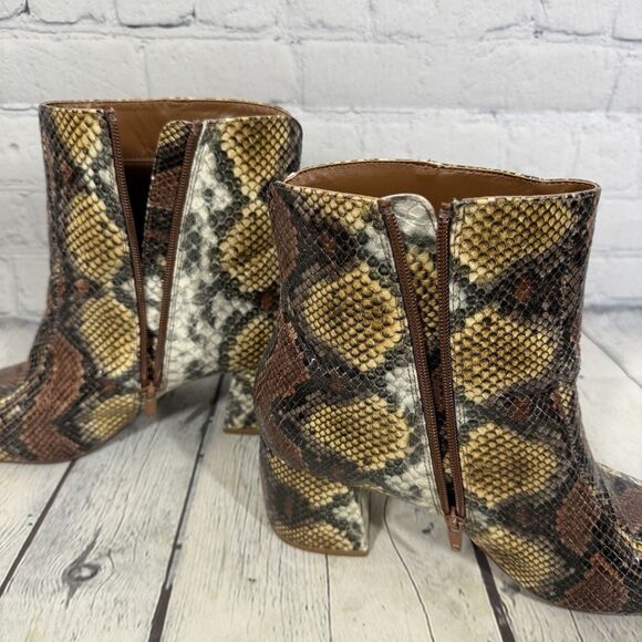 Buckle Chinese Laundry Ankle Booties Women’s Size 10 Animal Print Platform Shoes - Picture 14 of 15